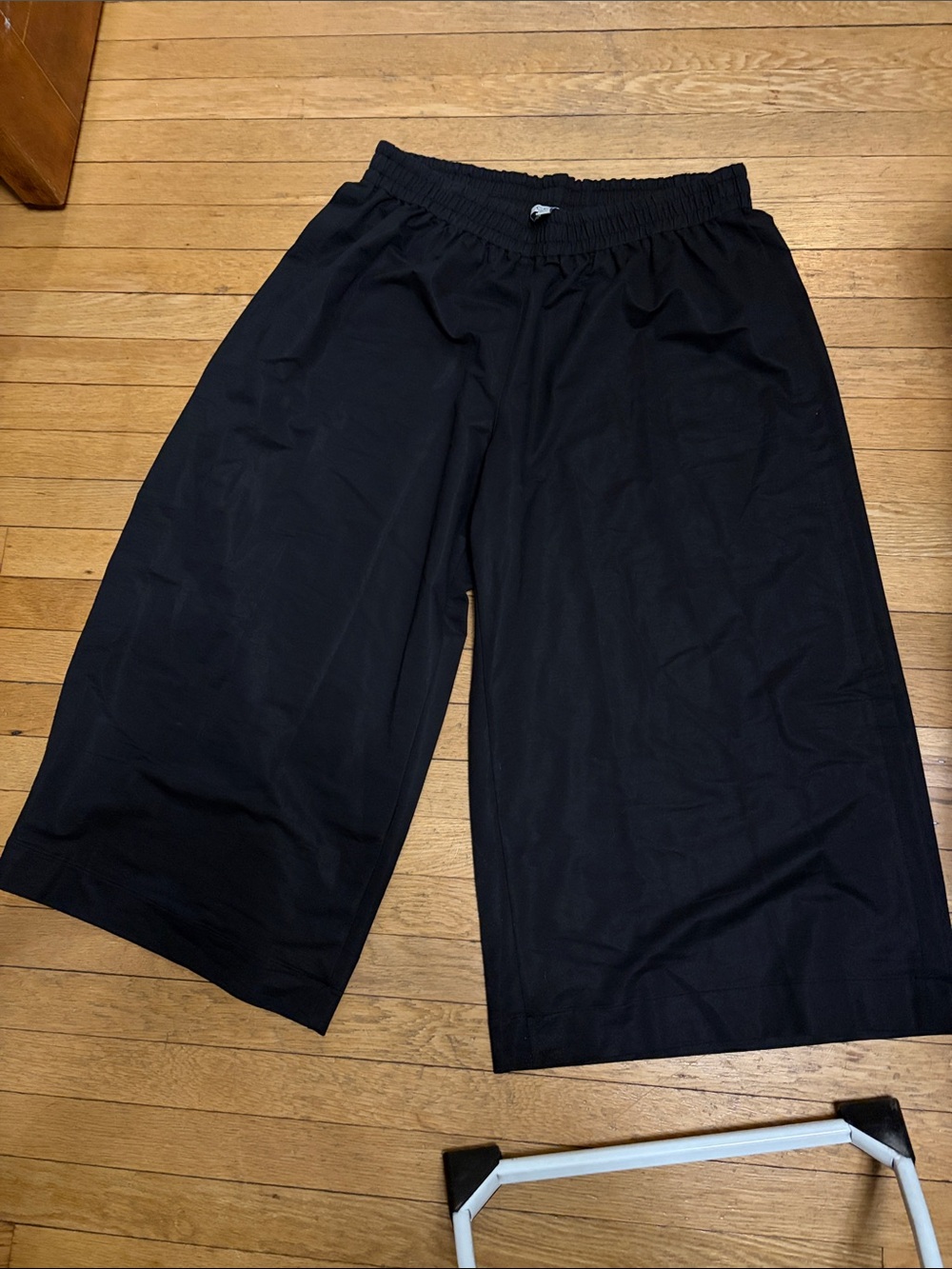 COS Black Wide-Leg Elastic Waist Pants